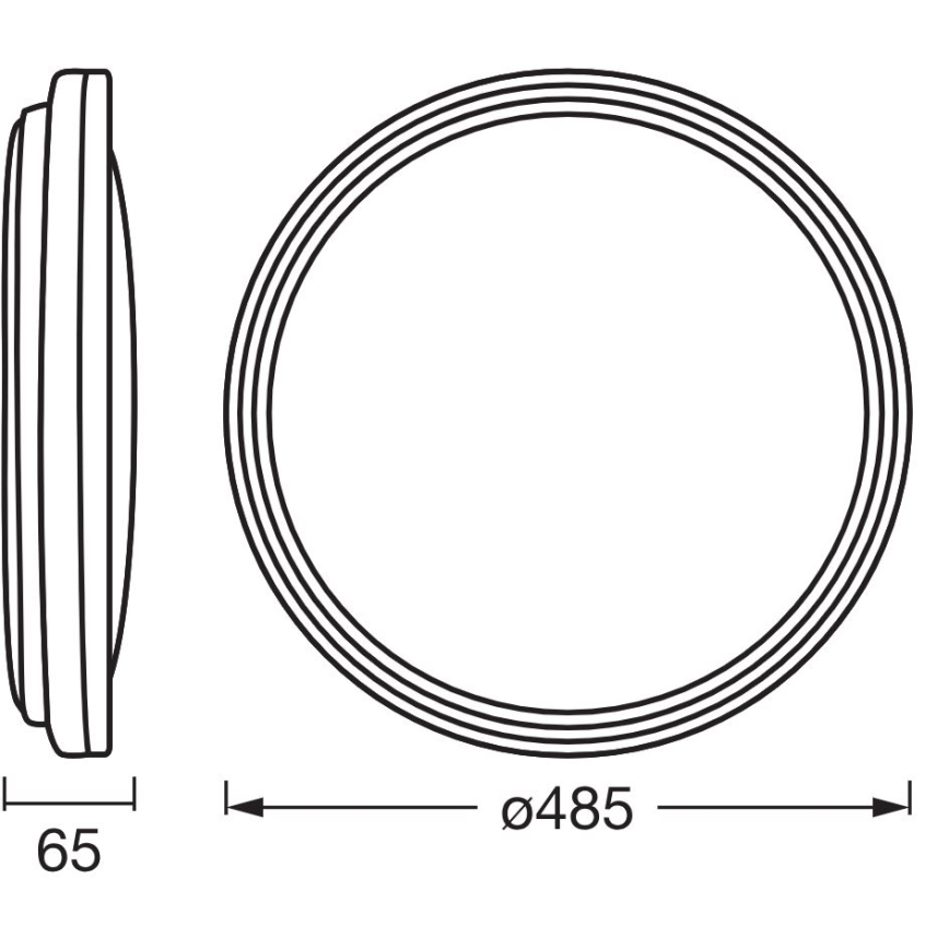 Ledvance - LED Plafon ORBIS HELMAN LED/36W/230V śr. 48,5 cm srebrny