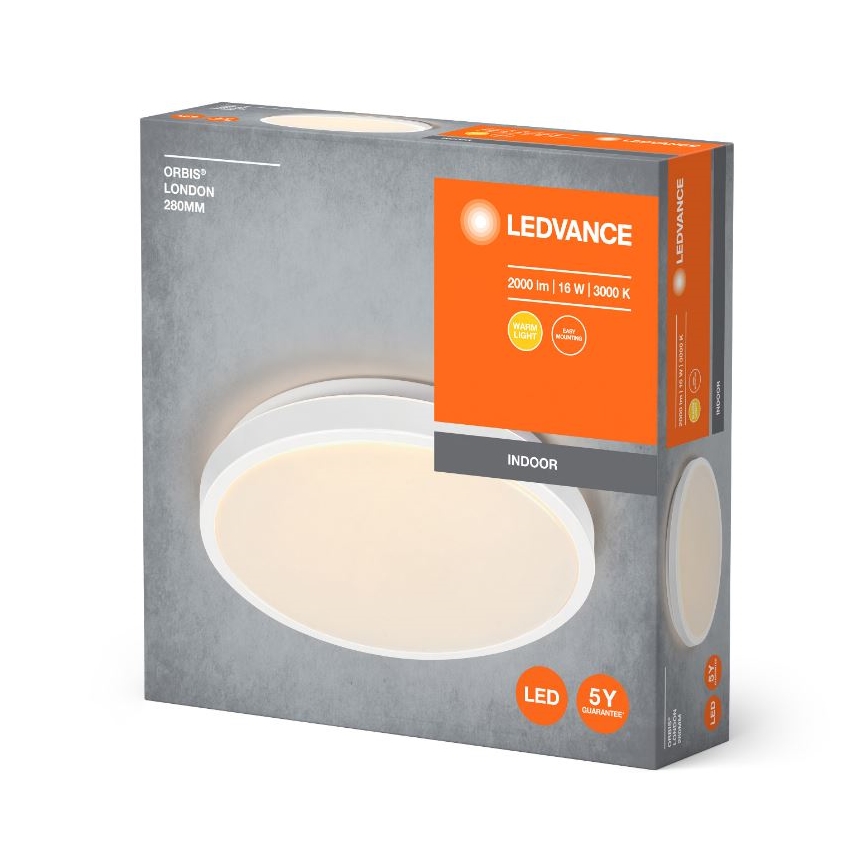 Ledvance - LED Plafon ORBIS LONDON LED/16W/230V biała +