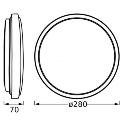 Ledvance - LED Plafon ORBIS LONDON LED/16W/230V czarny