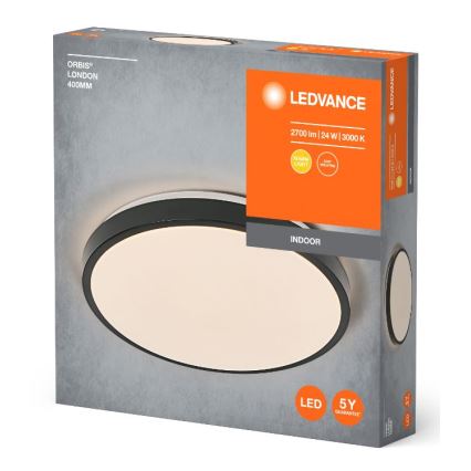 Ledvance - LED Plafon ORBIS LONDON LED/24W/230V czarny