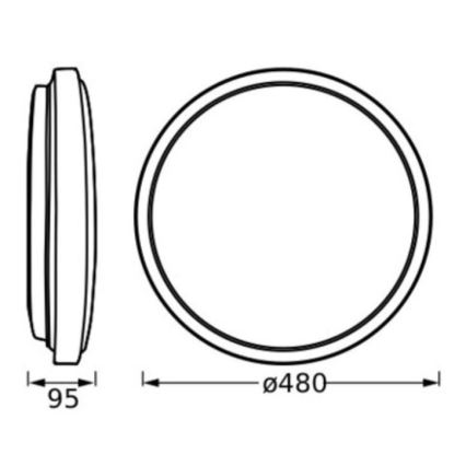 Ledvance - LED Plafon ORBIS LONDON LED/36W/230V biały