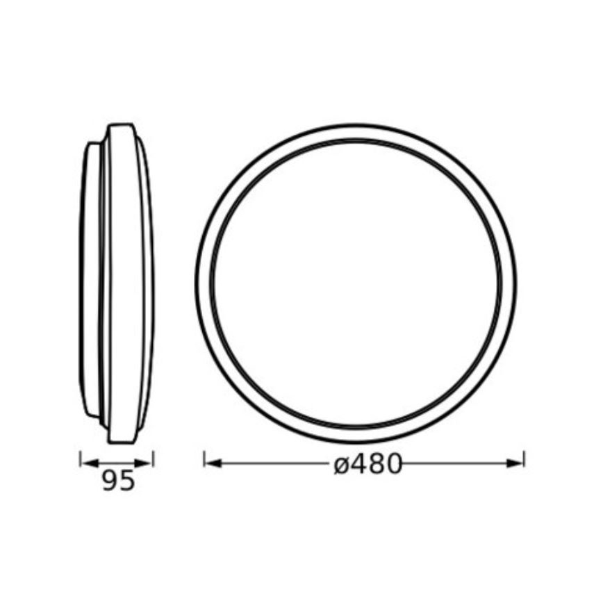 Ledvance - LED Plafon ORBIS LONDON LED/36W/230V biały