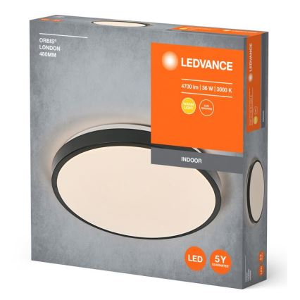 Ledvance - LED Plafon ORBIS LONDON LED/36W/230V czarny