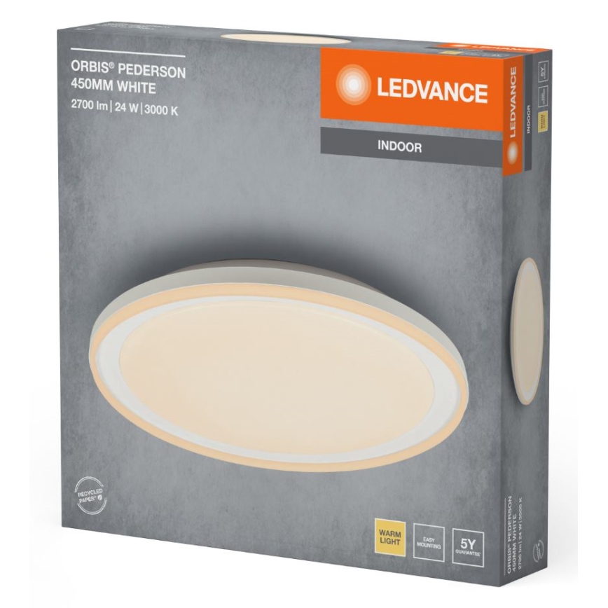 Ledvance - LED Plafon ORBIS PEDERSON LED/24W/230V śr. 45 cm biały