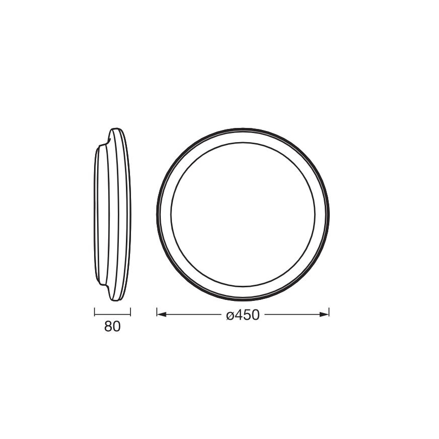 Ledvance - LED Plafon ORBIS PEDERSON LED/24W/230V śr. 45 cm biały