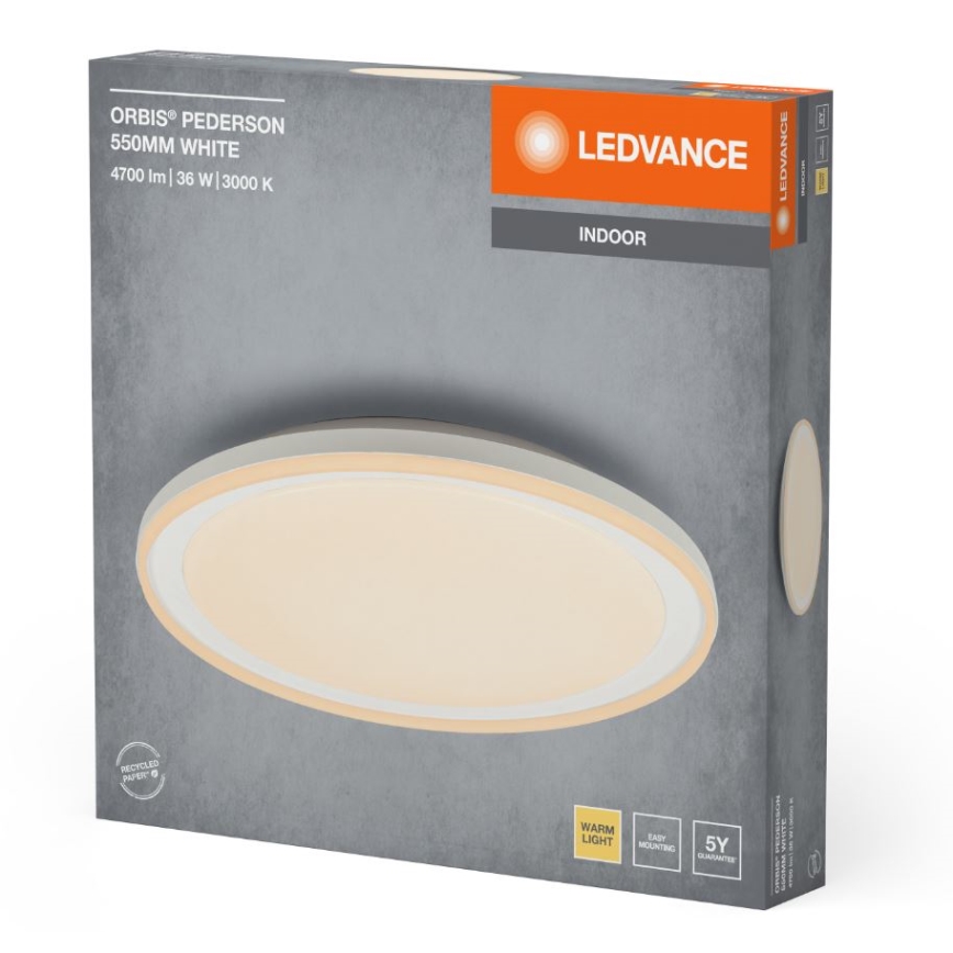 Ledvance - LED Plafon ORBIS PEDERSON LED/36W/230V śr. 55 cm biały