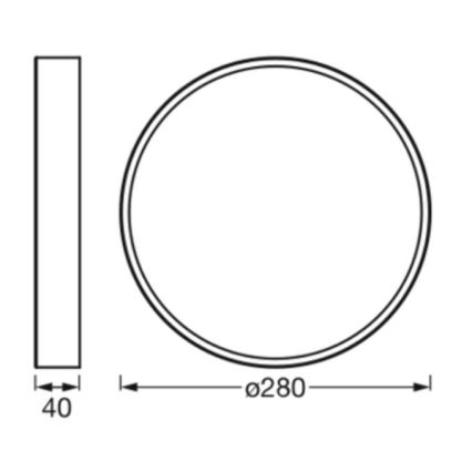 Ledvance - LED Plafon ORBIS SLIM LED/20W/230V biały