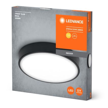 Ledvance - LED Plafon ORBIS SLIM LED/24W/230V czarny