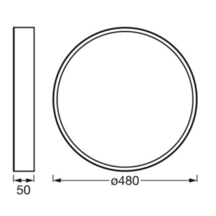 Ledvance - LED Plafon ORBIS SLIM LED/36W/230V biały