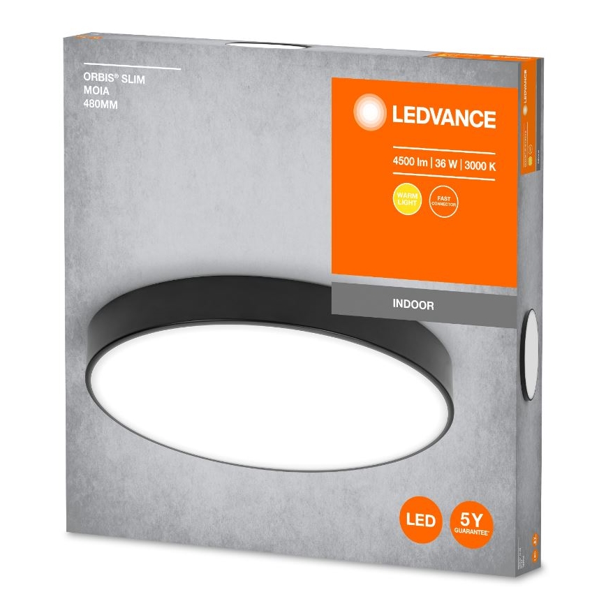 Ledvance - LED Plafon ORBIS SLIM LED/36W/230V czarny