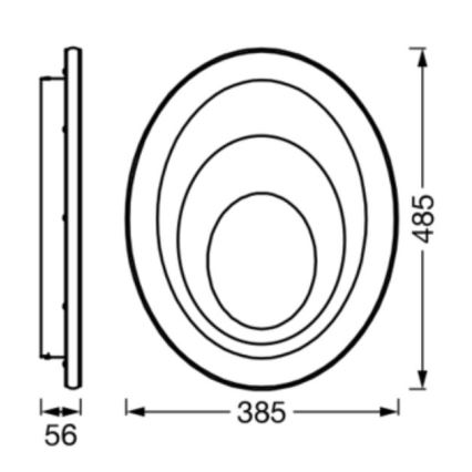 Ledvance - LED Plafon ORBIS SPIRAL LED/37W/230V