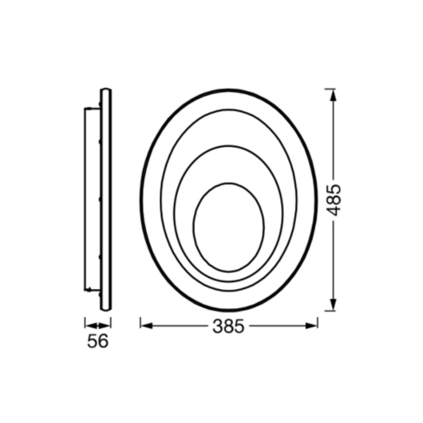 Ledvance - LED Plafon ORBIS SPIRAL LED/37W/230V
