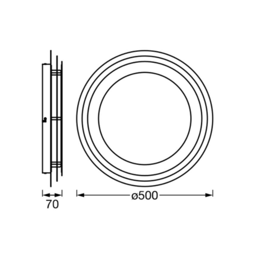 Ledvance - LED Plafon ORBIS SPIRAL LED/38W/230V