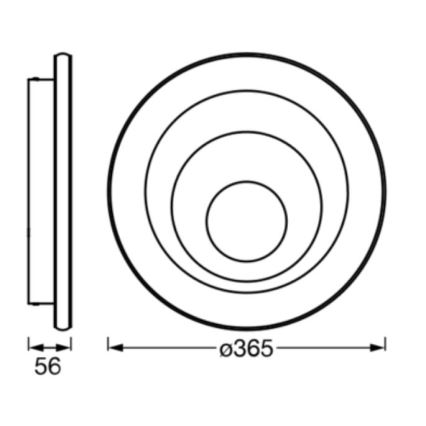 Ledvance - LED Plafon ORBIS SPIRAL LED/38W/230V