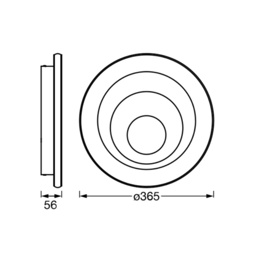 Ledvance - LED Plafon ORBIS SPIRAL LED/38W/230V