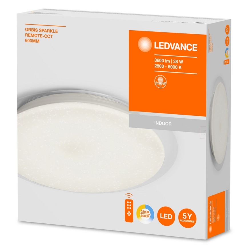 Ledvance - LED Plafon ściemnialny ORBIS LED/38W/230V + zdalne sterowanie