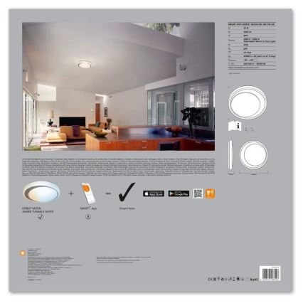 Ledvance - LED Oświetlenie ściemnialne SMART+ MOON LED/32W/230V 3000K-6500K Wi-Fi