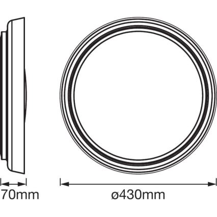 Ledvance - LED Oświetlenie ściemnialne SMART+ PLATE LED/24W/230V 3000K-6500K Wi-Fi