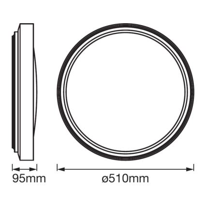 Ledvance - LED Plafon z czujnikiem PLATE LED/32W/230V 3000K