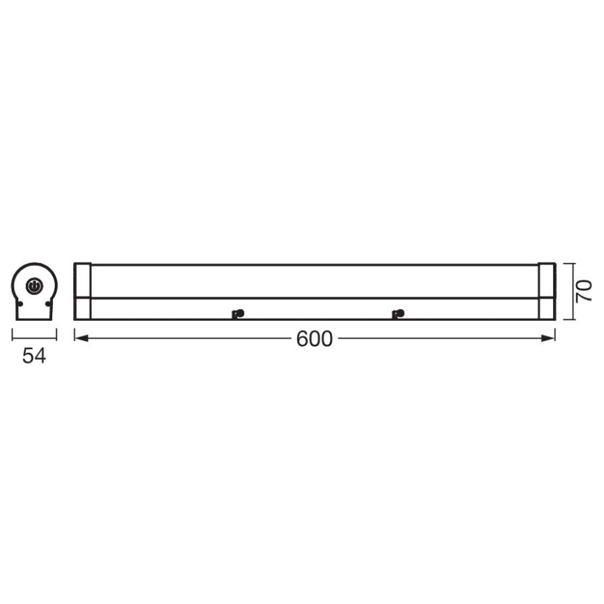 Ledvance - LED ściemnialne dotykove oświetlenie lustra ORBIS TUBE LED/12W/230V 60 cm 3000/4000K IP44