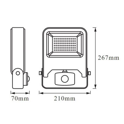 Ledvance - LED Reflektor z czujnikiem ENDURA LED/50W/230V IP44