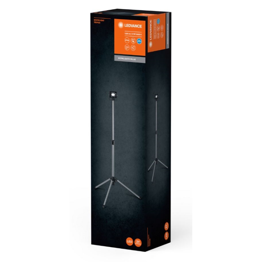 Ledvance - LED Zewnętrzny reflektor z uchwytem WORKLIGHT TRIPOD LED/10W/230V 6500K IP65
