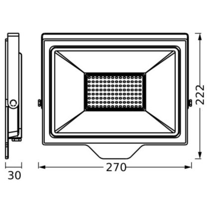 Ledvance - LED Zewnętrzny reflektor ścienny FLOODLIGHT ESSENTIAL LED/100W/230V IP65