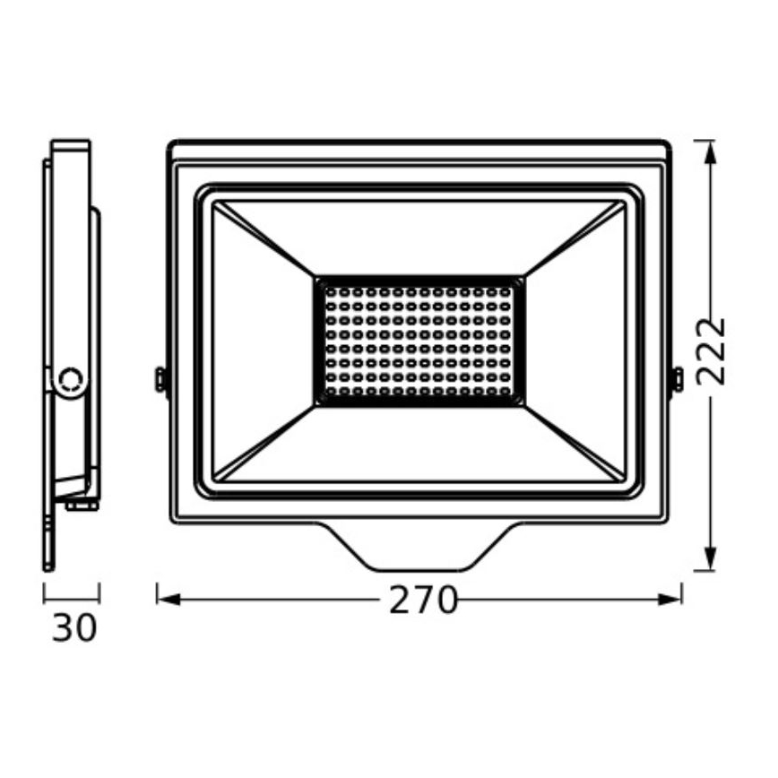 Ledvance - LED Zewnętrzny reflektor ścienny FLOODLIGHT ESSENTIAL LED/100W/230V IP65