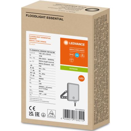 Ledvance - Reflektor LED zewnętrzny z czujnikiem FLOODLIGHT LED/10W/230V 4000K IP65