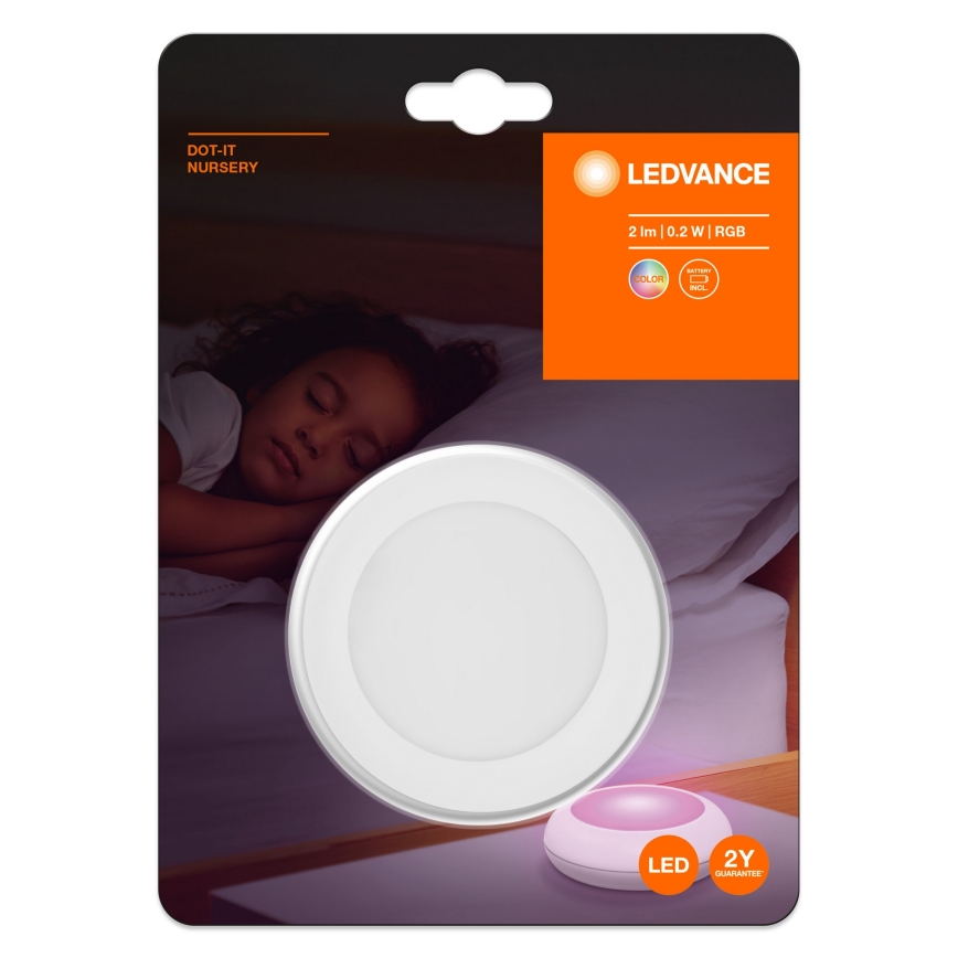 Ledvance - LED RGB dotykowa lampka orientacyjna DOT-IT LED/0,2W/4,5V