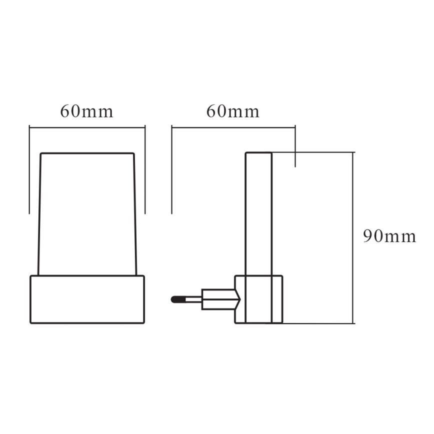 Ledvance - LED RGB Nocne światło z czujnikiem LUNETTA LED/0,28W/230V