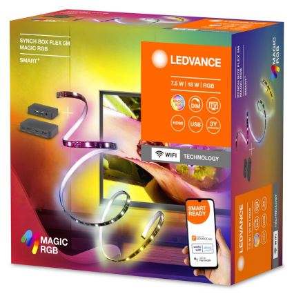 Ledvance - LED RGB Ściemnialna listwa do telewizora SYNCH BOX FLEX SMART+ MAGIC 4,5m LED/18W/230V Wi-Fi