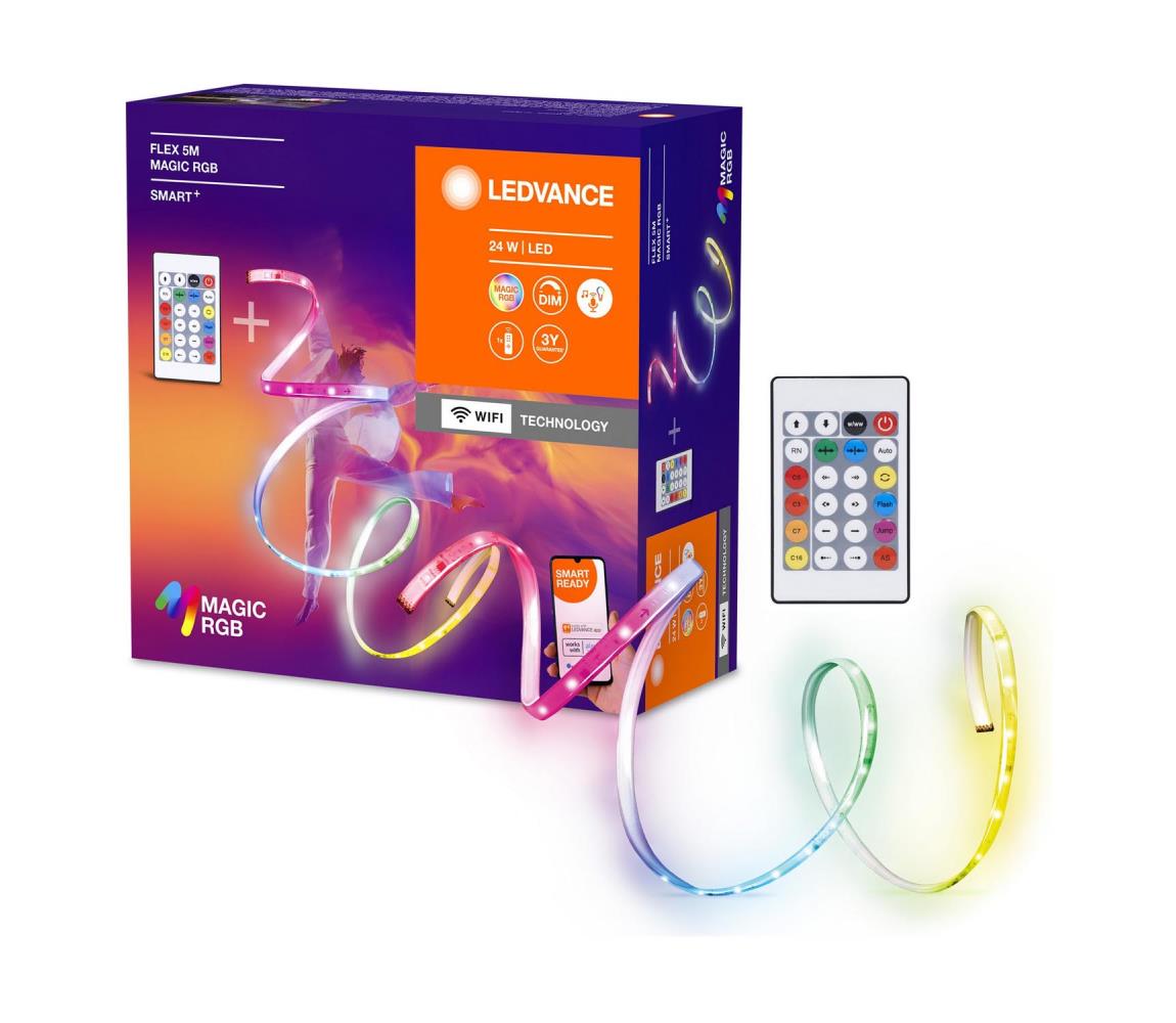 Ledvance - LED RGB Taśma ściemnialna SMART+ MAGIC FLEX 5m LED/24W/230V Wi-Fi+pilot
