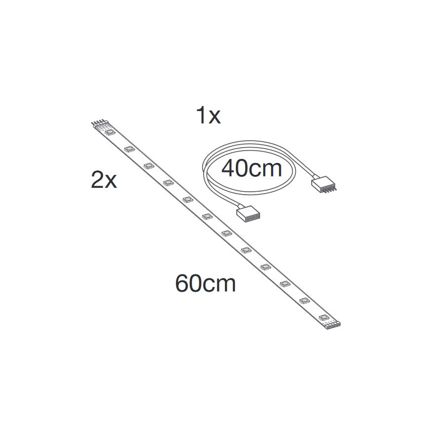 Ledvance - LED RGB+TW Przedłużająca listwa ściemnialna SMART+ FLEX 1,2m LED/6W/12V