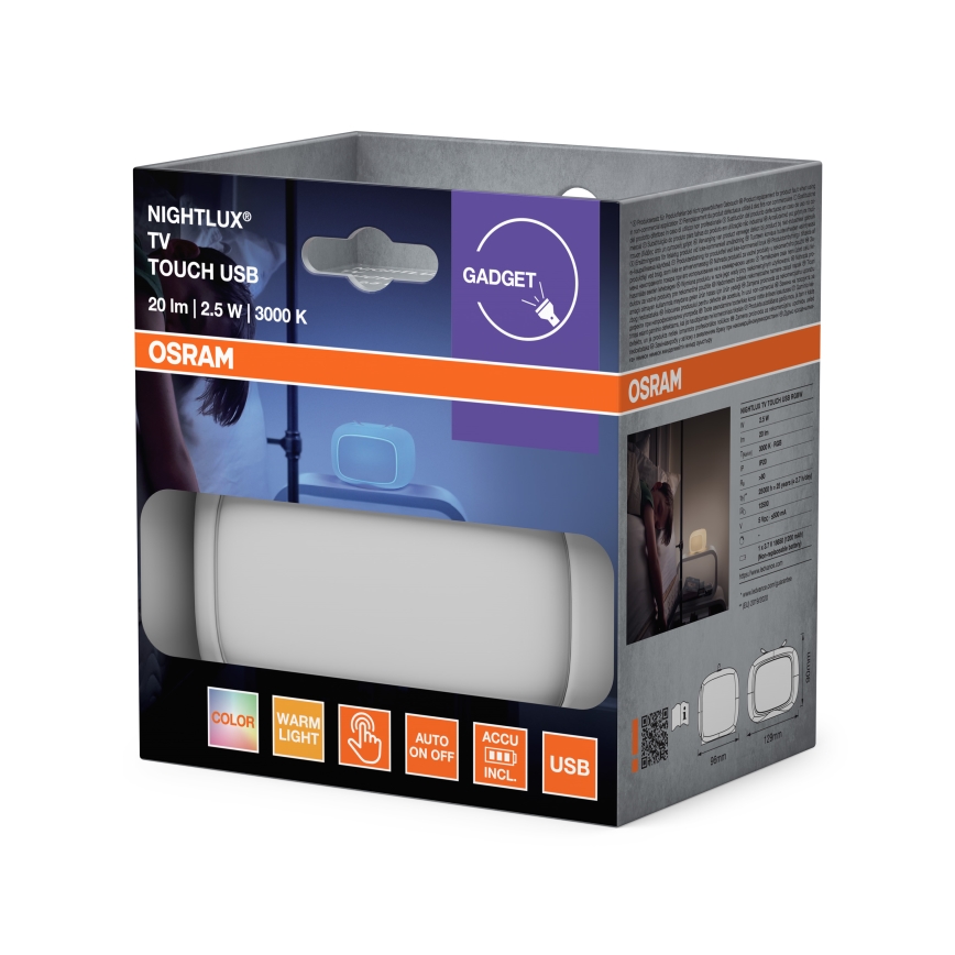 Ledvance - LED RGBW Dotykowa dziecięca lampka nocna TOUCH LED/2,5W/5V