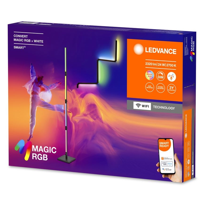 Ledvance - LED RGBW Lampa podłogowa ściemnialna 2w1 SMART+ MAGIC LED/24W/230V Wi-Fi