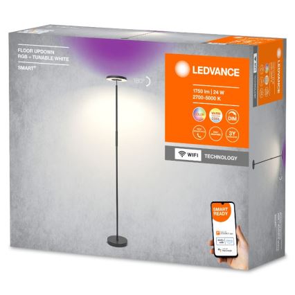 Ledvance - LED RGBW ściemnialna lampa podłogowa SMART+ FLOOR LED/24W/230V 2700-5000K Wi-Fi