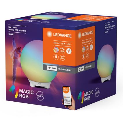 Ledvance - LED RGBW Ściemnialna akumulatorowa lampa stołowa SMART+ MAGIC LED/2,5W/5V 2200-6500K Wi-Fi