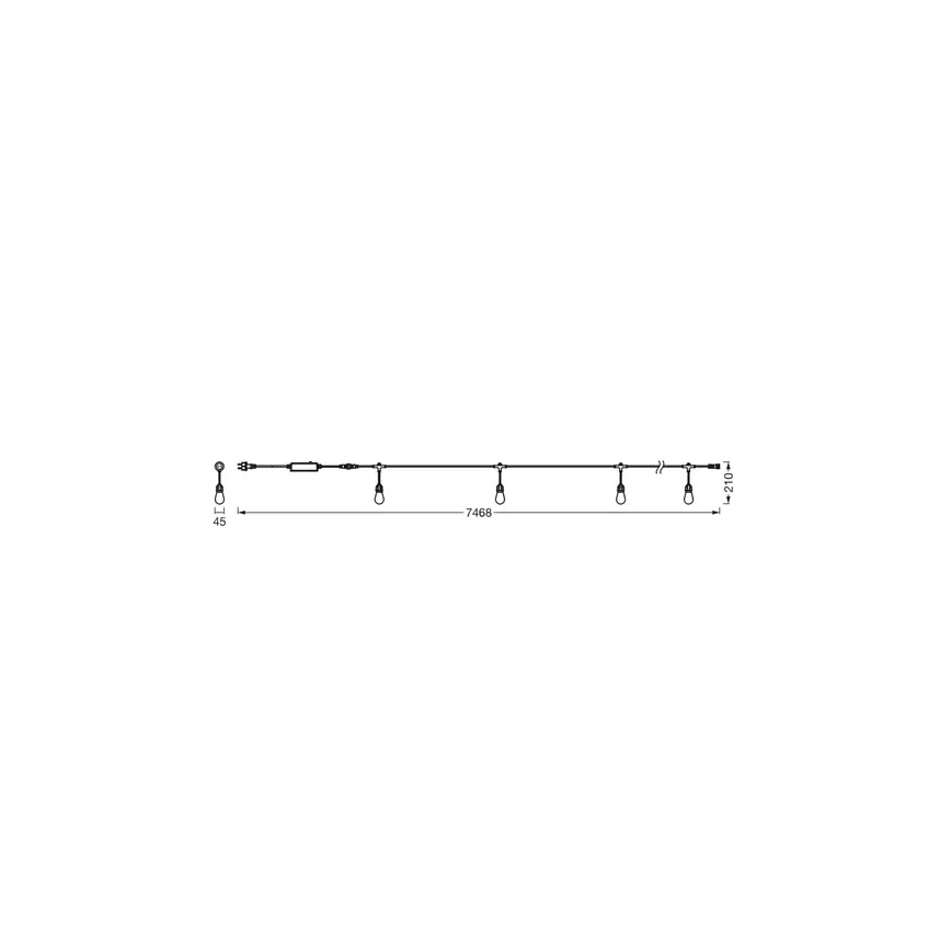 Ledvance - LED RGBW Ściemnialny łańcuch zewnętrzny SMART+ STRING 12xLED/0,37W/230V IP44 Wi-Fi