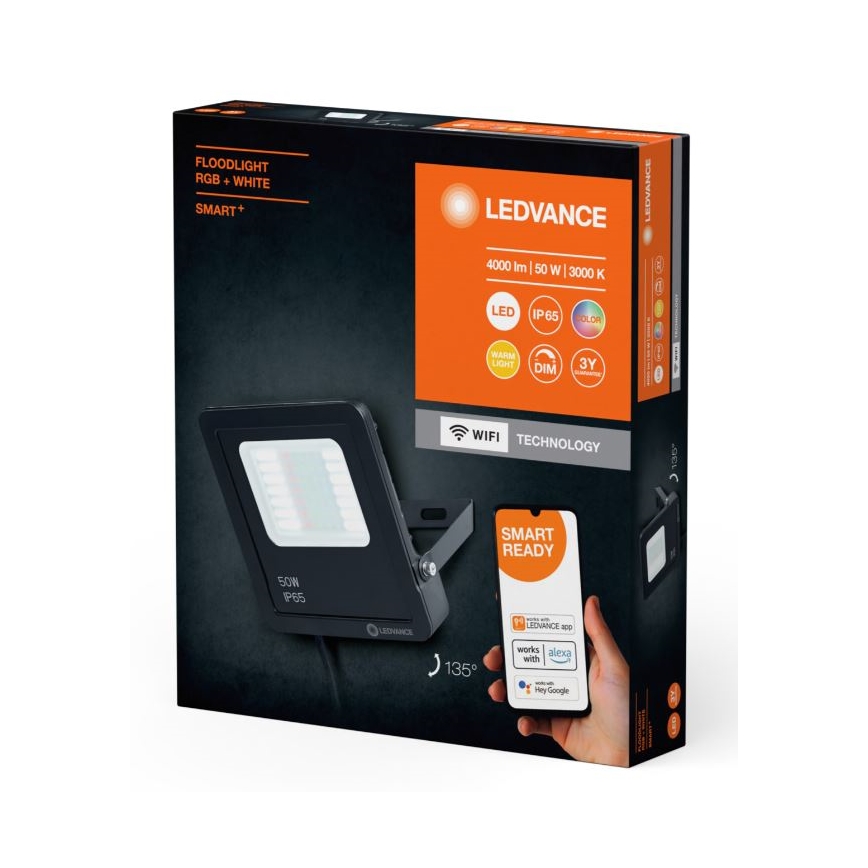 Ledvance - LED RGBW Ściemnialny naświetlacz zewnętrzny SMART+ FLOODLIGHT LED/50W/230V IP65 Wi-Fi