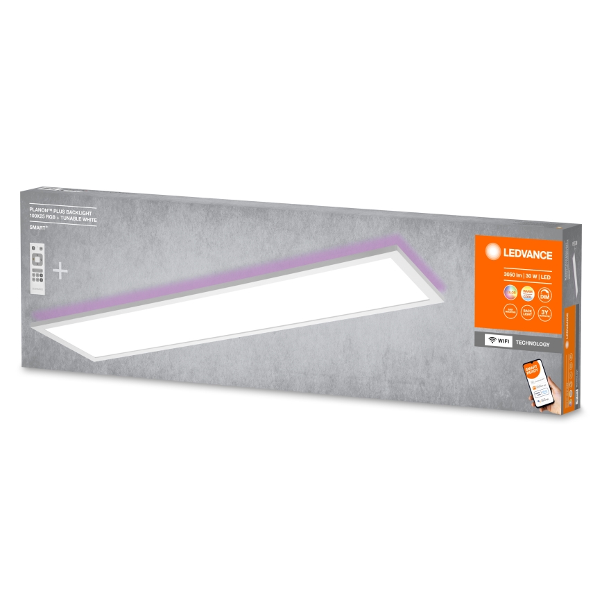 Ledvance - Panel LED RGBW ściemnialny SMART+ PLANON LED/30W/230V 3000-6500K Wi-Fi 100x25 cm + pilot zdalnego sterowania