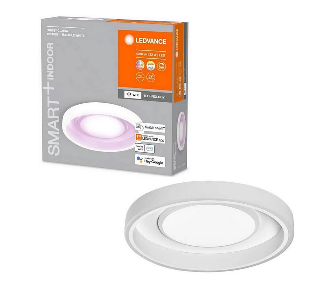 Ledvance- LED RGBW Ściemnialny plafon SMART+ CLARIA LED/32W/230V Wi-Fi