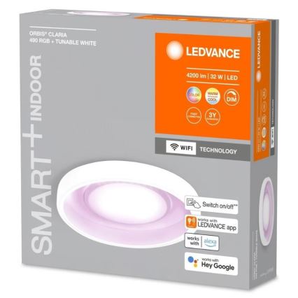 Ledvance- LED RGBW Ściemnialny plafon SMART+ CLARIA LED/32W/230V 2700-6500K Wi-Fi
