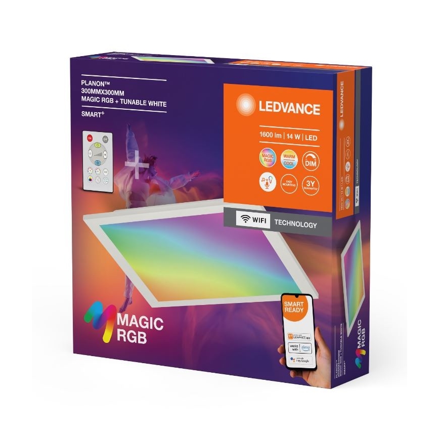 Ledvance - LED RGBW Ściemnialny plafon SMART+ MAGIC LED/14W/230V 2700-6500K Wi-Fi + pilot zdalnego sterowania