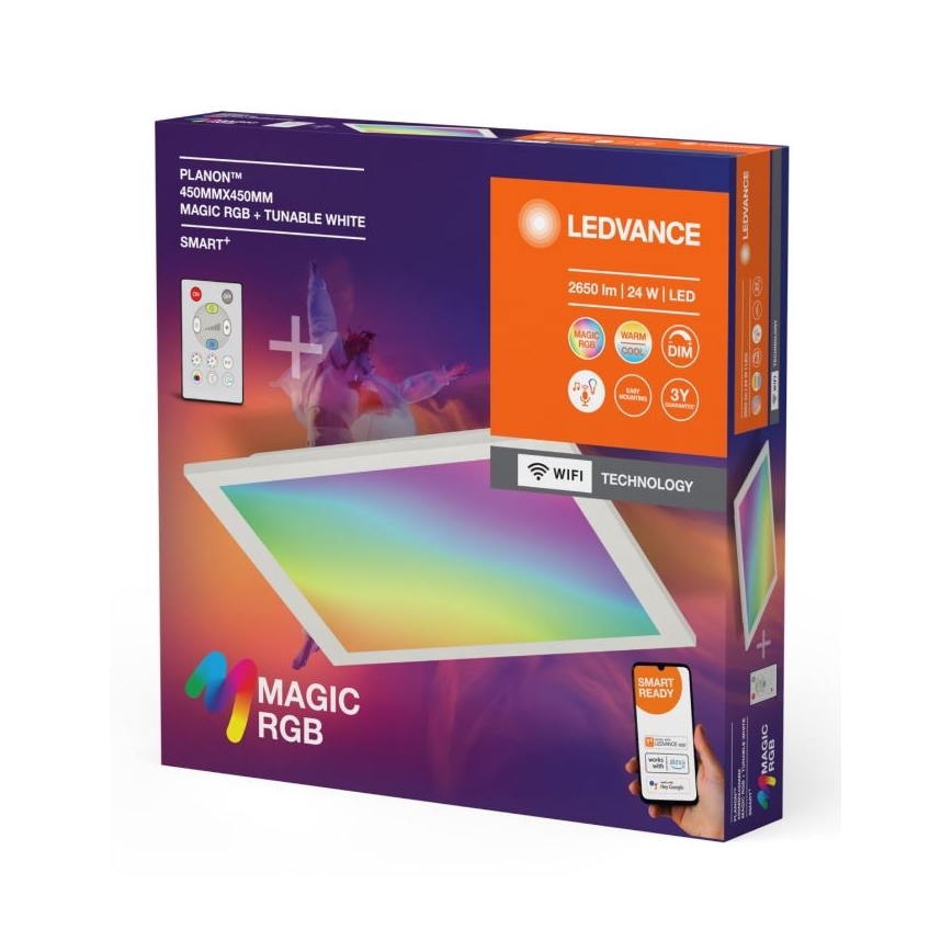 Ledvance - LED RGBW Ściemnialny plafon SMART+ MAGIC LED/24W/230V 2700-6500K Wi-Fi + pilot zdalnego sterowania