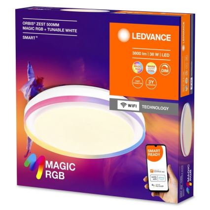 Ledvance - LED RGBW Ściemnialny plafon SMART+ MAGIC LED/38W/230V  2700-6500K Wi-Fi