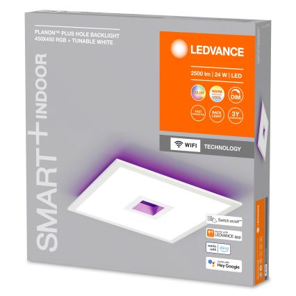 Ledvance - LED RGBW Ściemnialny plafon SMART+ PLANON LED/24W/230V 2700-6500K Wi-Fi