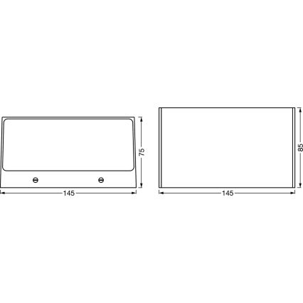 Ledvance - LED RGBW Ściemniany kinkiet zewnętrzny SMART+ BRICK LED/14W/230V Wi-Fi IP44