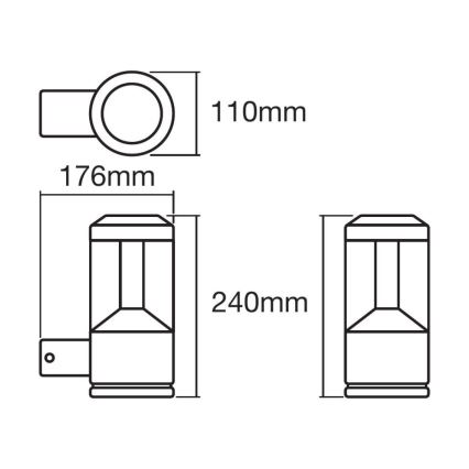 Ledvance -LED RGBW Ściemniany kinkiet SMART+ MODERN LED/12W/230V IP44 BT