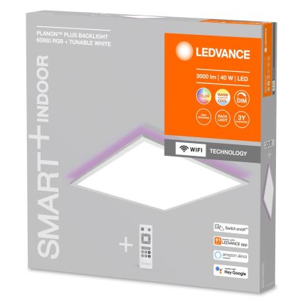 Ledvance - LED RGBW Ściemniany panel SMART+ PLANON LED/40W/230V 3000-6500K Wi-Fi + pilot